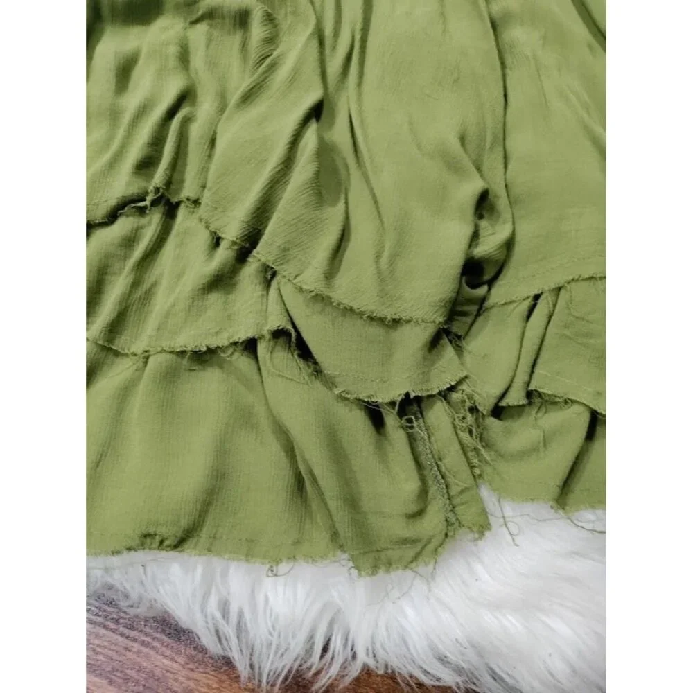 Free People Sleeveless Whimsy Raw Hem Mini Goth Artsey Gauzy Festival Dress M - Picture 8 of 10